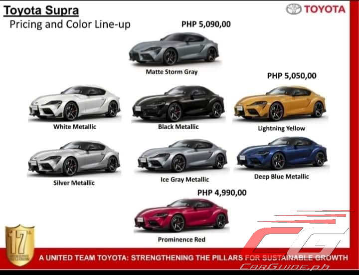 Toyota Motor Philippines is Launching the Supra on July 9 and Prices Start at P 4.990M