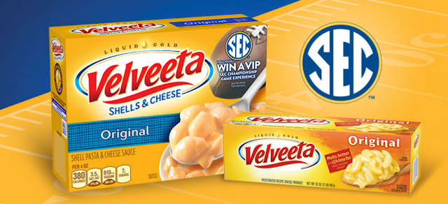 Velveeta Instant Win Game & Sweepstakes Velveeta Shells & Cheese is giving away a VIP Southeastern Conference Championship Game Experience to one lucky football fan and lots of instant win prizes, too!