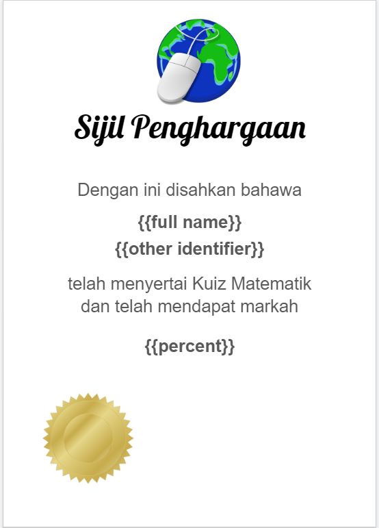 Kuiz online yang dapat sijil kebangsaan 2021