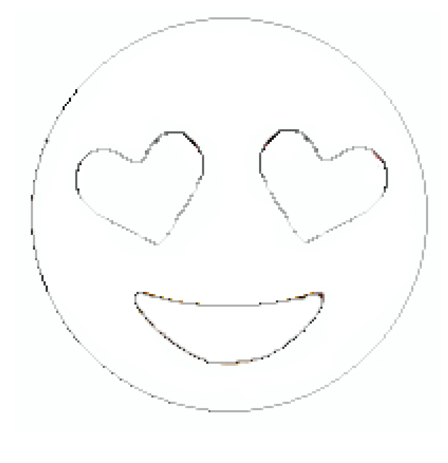 Hint Indica Emoji Coração para Colorir Emoji with Heart Eyes Black