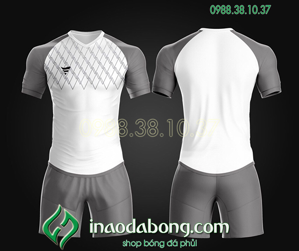 Áo bóng đá ko logo TA Spe màu trắng