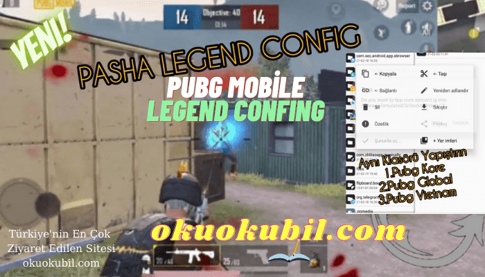 Pubg Mobile Pasha Legend Confing Az Sekme, Aimbot, % 100 Safe İndir