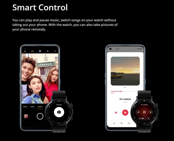 Realme Watch S Music Control Take Photo