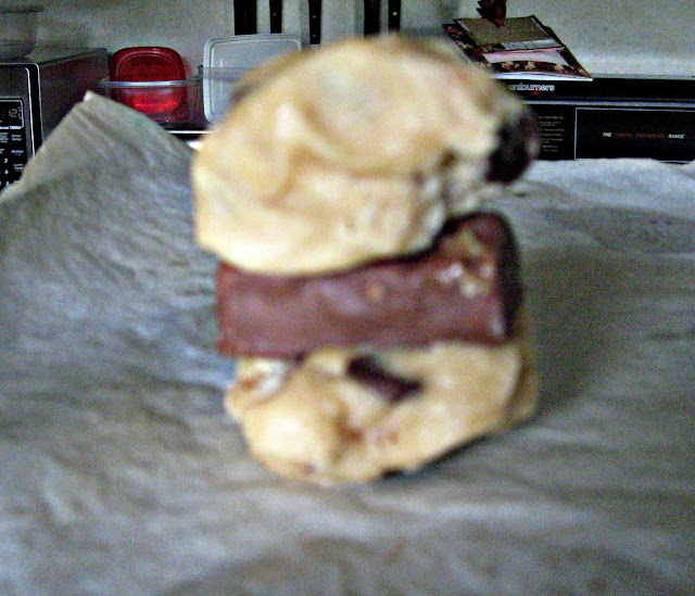 Candy Bar Stuffed Chocolate Chip Cookies