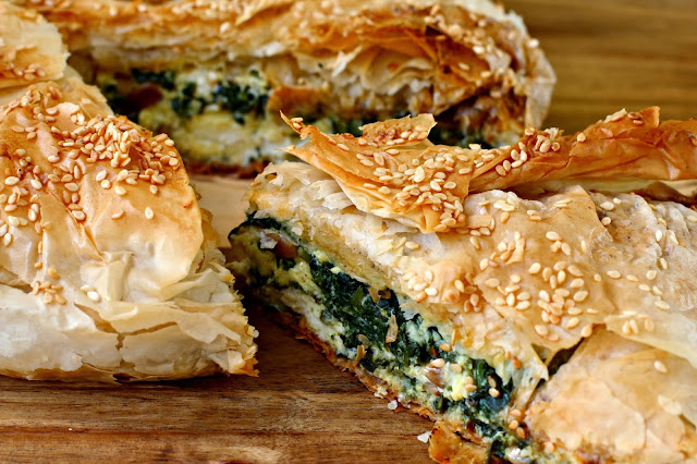 Milk and Honey: Spinach, Pine Nut and Feta Pan Pie