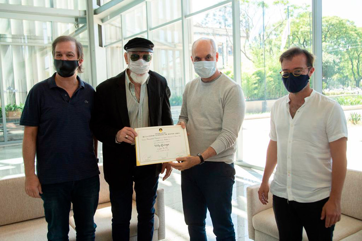 Willy Quiroga fue declarado Personalidad Destacada de la Cultura QuilmesHoy