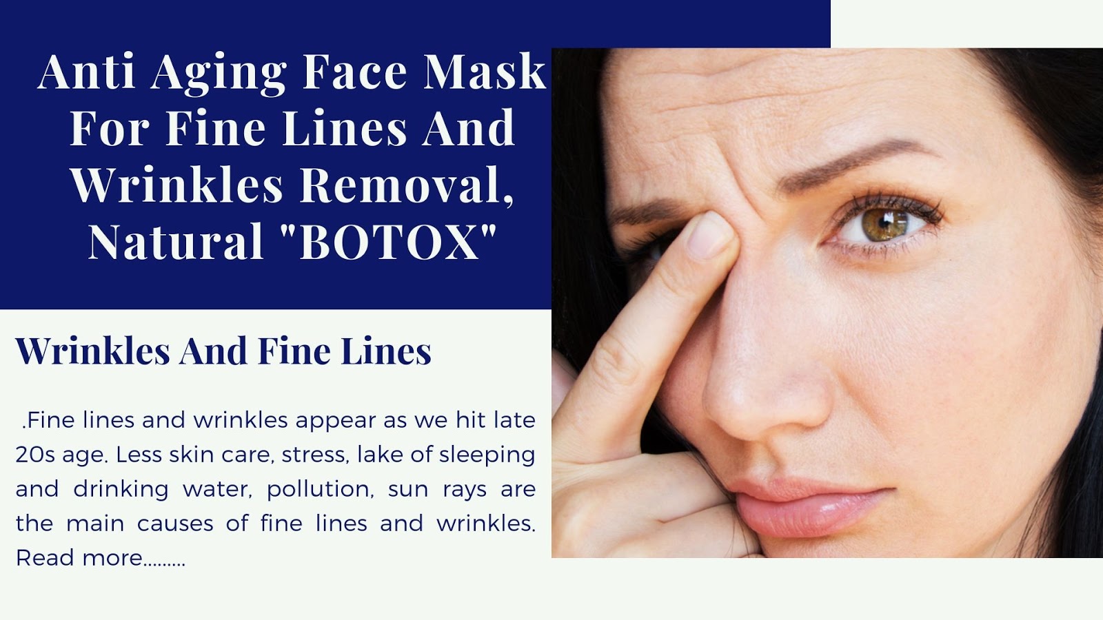 Anti Aging Face Mask For Fine Lines And Wrinkles Removal, Natural BOTOX