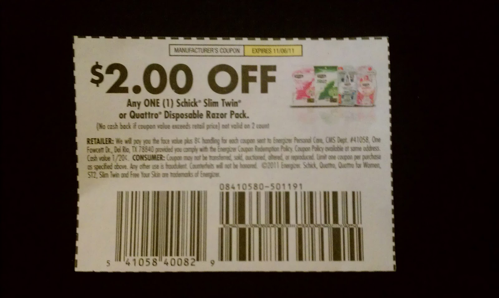 schick razor coupons