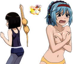 Sendou Yukari & Kurono Kurumu Render Ecchi