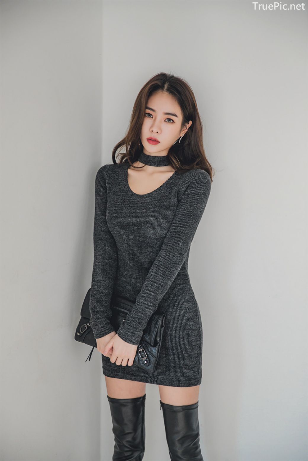 Korean fashion model - An Seo Rin - Woolen office dress collection - TruePic.net - Picture 14