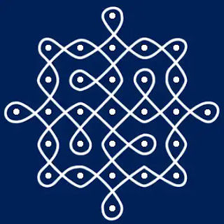 small Dot rangoli design 06 festival small Dot rangoli design