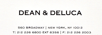 Dean & Deluca, New York : Eating Without Moving