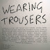Crate Wearing Trousers Exhibition | Cut Vinyl Text