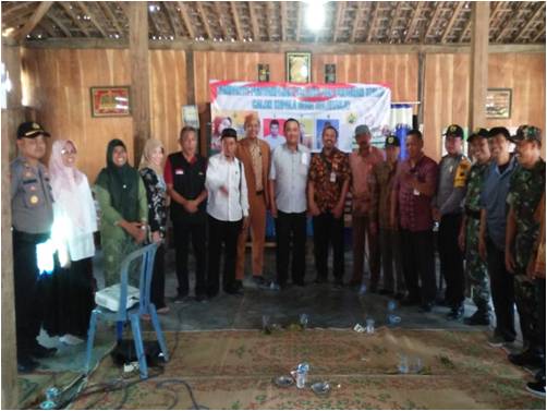 Danramil Sukodono Bersama Kapolsek Memantau Kampanye Penyampaian Visi Misi Calon Kepala Desa Baleharjo