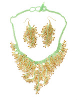 Dunitz Beaded Coral Necklace & Earrings