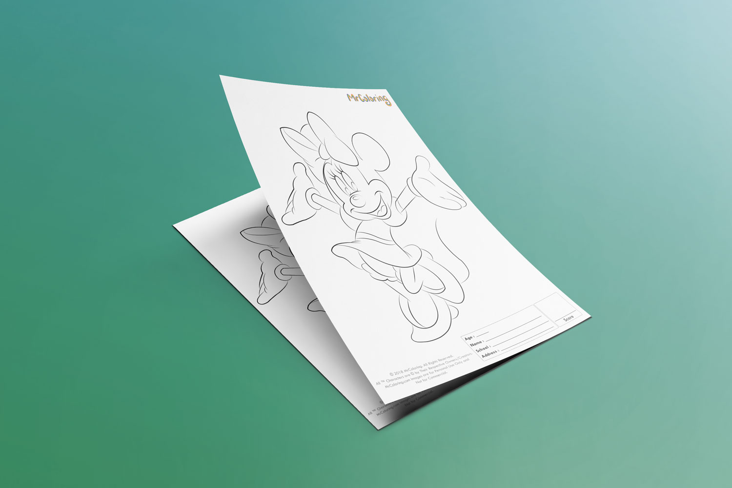 Printable Minnie Mouse Template Coloring Page Pdf For Girls