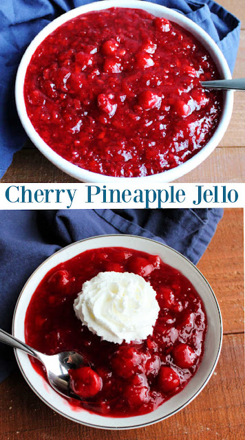 There is something nostalgic and fun about a good jello salad. This recipe is loaded with cherries and pineapple. It is easy to make and fun to eat. We love it as a scoop and serve salad, but it can easily be converted into a more solid slice if you'd like. Either way it is a tasty way to get enjoy your fruit. The whipped cream is optional, but highly encouraged! There is something nostalgic and fun about a good jello salad. This recipe is loaded with cherries and pineapple. It is easy to make and fun to eat. We love it as a scoop and serve salad, but it can easily be converted into a more solid slice if you'd like. Either way it is a tasty way to get enjoy your fruit. The whipped cream is optional, but highly encouraged!