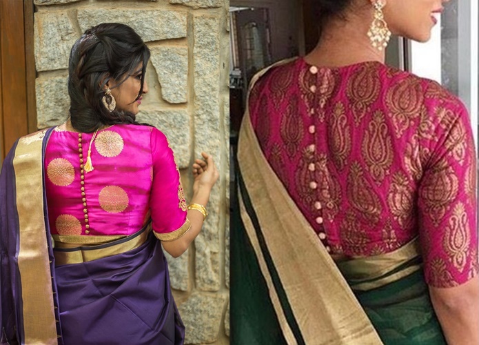 Top 41 Most trending brocade blouse designs for sarees [Photos] | Bling ...