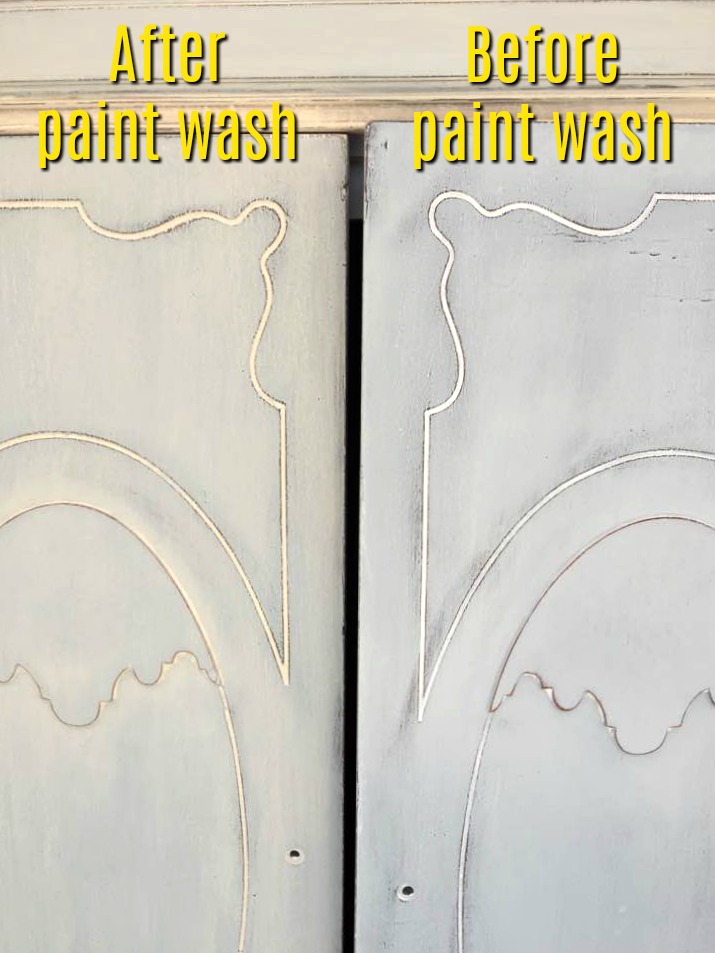 Before and after paint wash. Before and after paint wash.