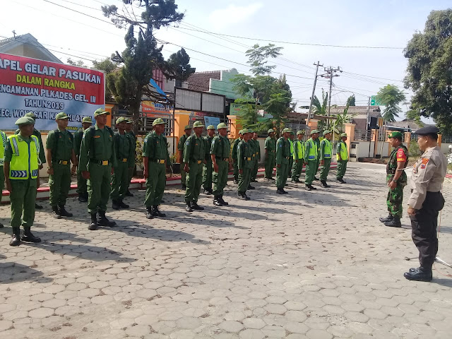 TNI Polri dan Linmas Lakukan Apel Kesiapan Pengamanan Pilkades