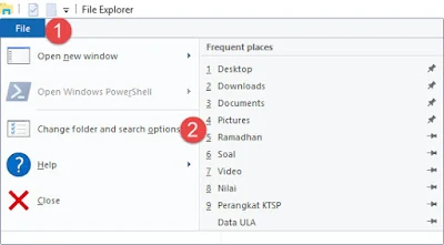 Menampilkan Ekstensi File Windows Melalui Folder Options