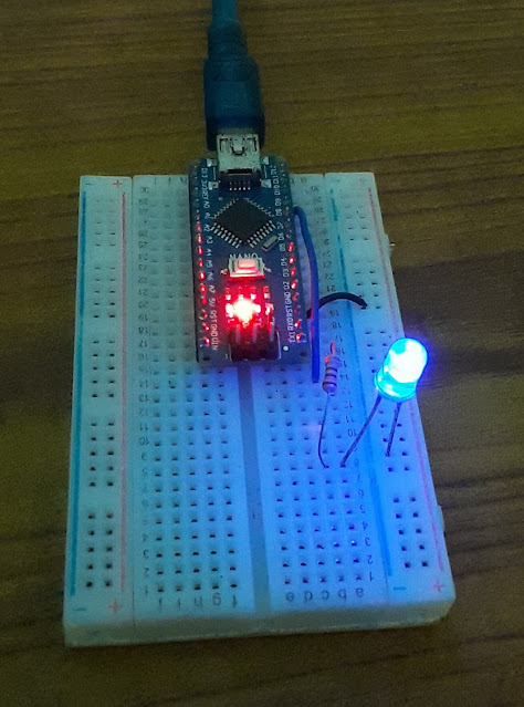 PWM with Arduino Nano application example of LED brightness control