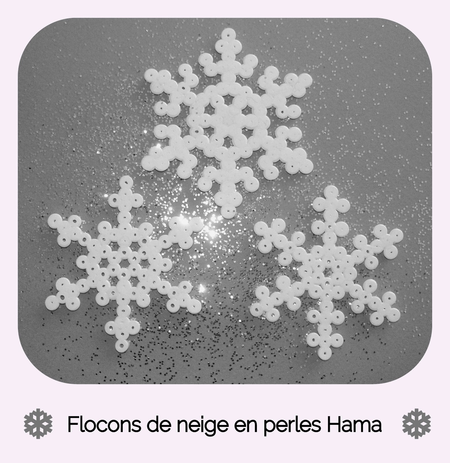 Gabulle in Wonderland: Flocons de neige en perles Hama