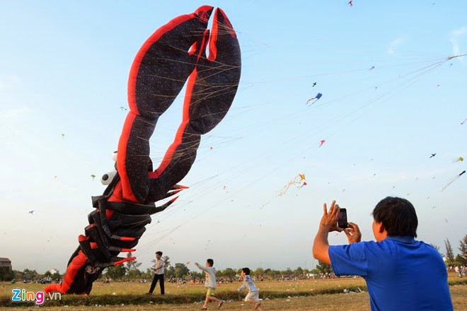 Giant kites in Saigon sky