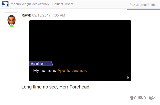 Phoenix Wright Ace Attorney Spirit of Justice my name is Apollo