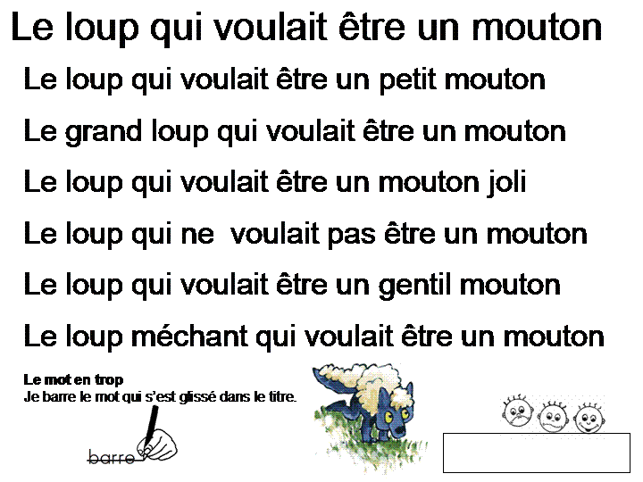 Police De Caractères Un Loup Dans La Bergerie Maternelle: Le loup qui voulait être un mouton, exploitation en lecture