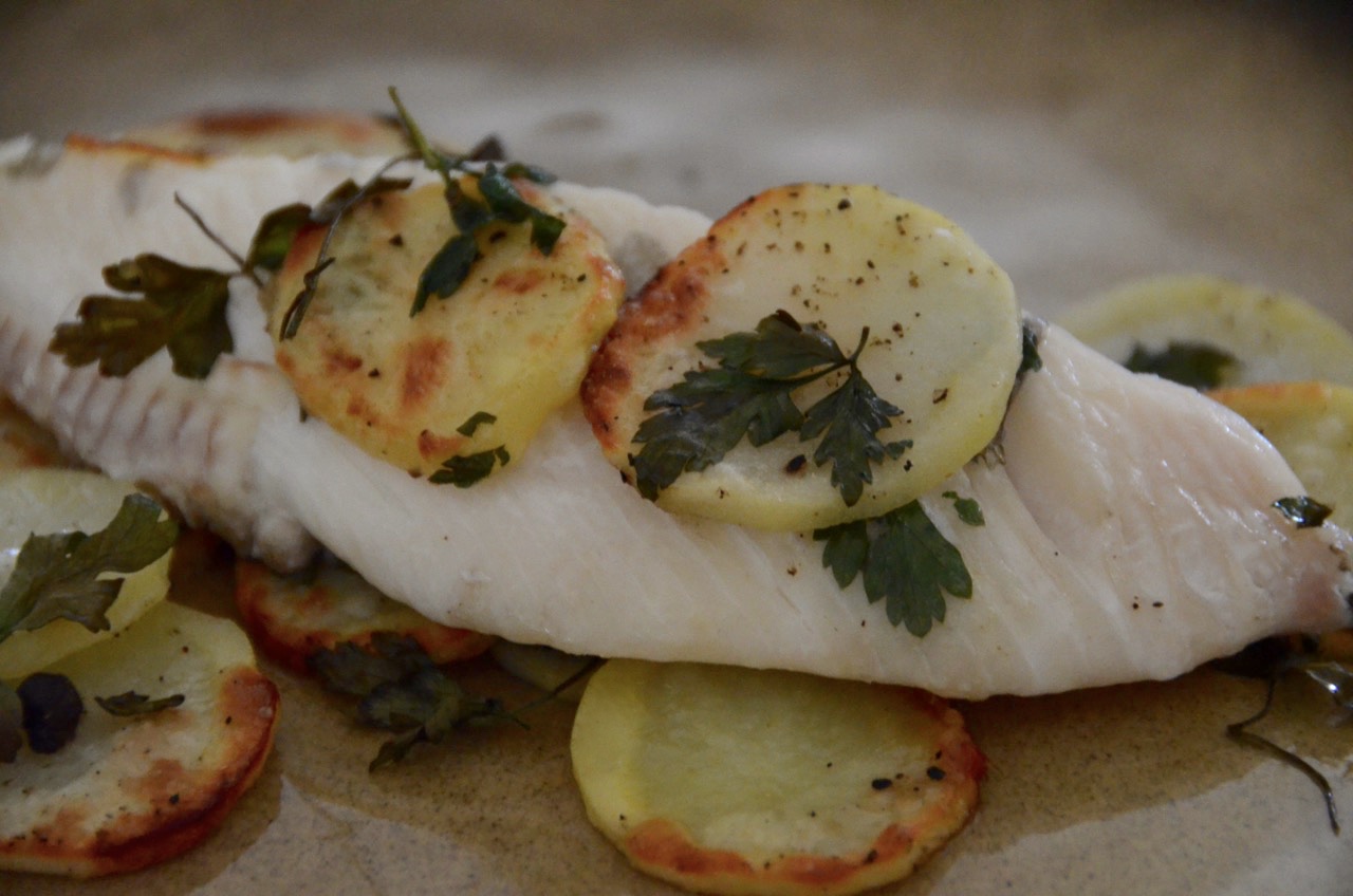 PIZZA FOR BREAKFAST OVENBAKED JOHN DORY WITH POTATOES