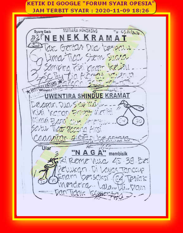 1 New Message) Kode Syair Hongkong 9 November 2020 - Forum Syair Togel  Hongkong Singapura Sydney