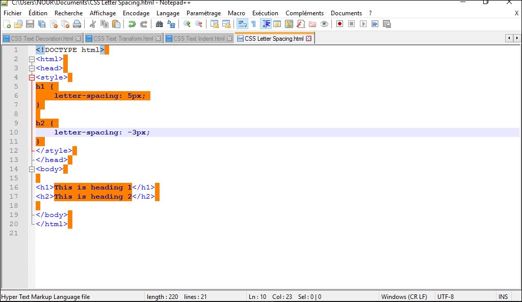 Css Text Formatting Properties Indentation Shadow