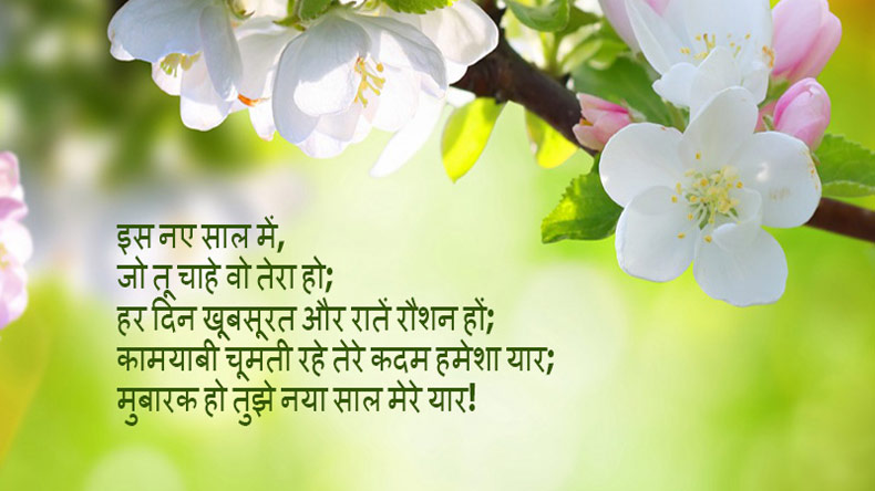Happy new year shayari in hindi with images 2020 New Year Wishes in Hindi