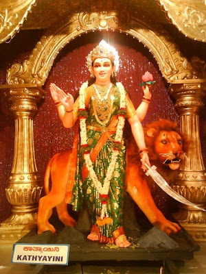 Kathyayini among Navadurga Statues during Dasara festival