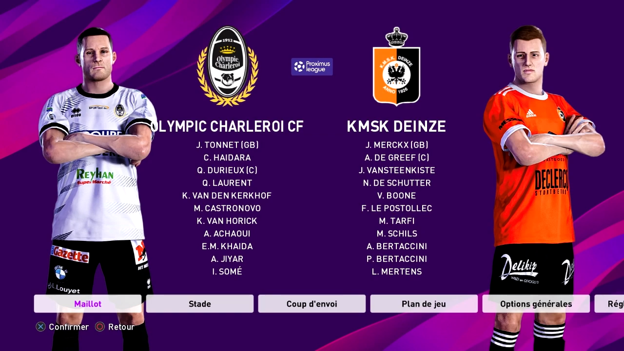 PES 2020 PS4 Option File Belgium Pro League D1/D2 by Rabb Gacy