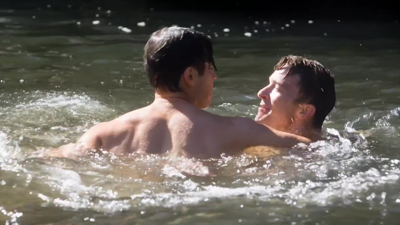 Tim Draxl and David Berry shirtless and kiss in A Place To Call Home 4-05 &...