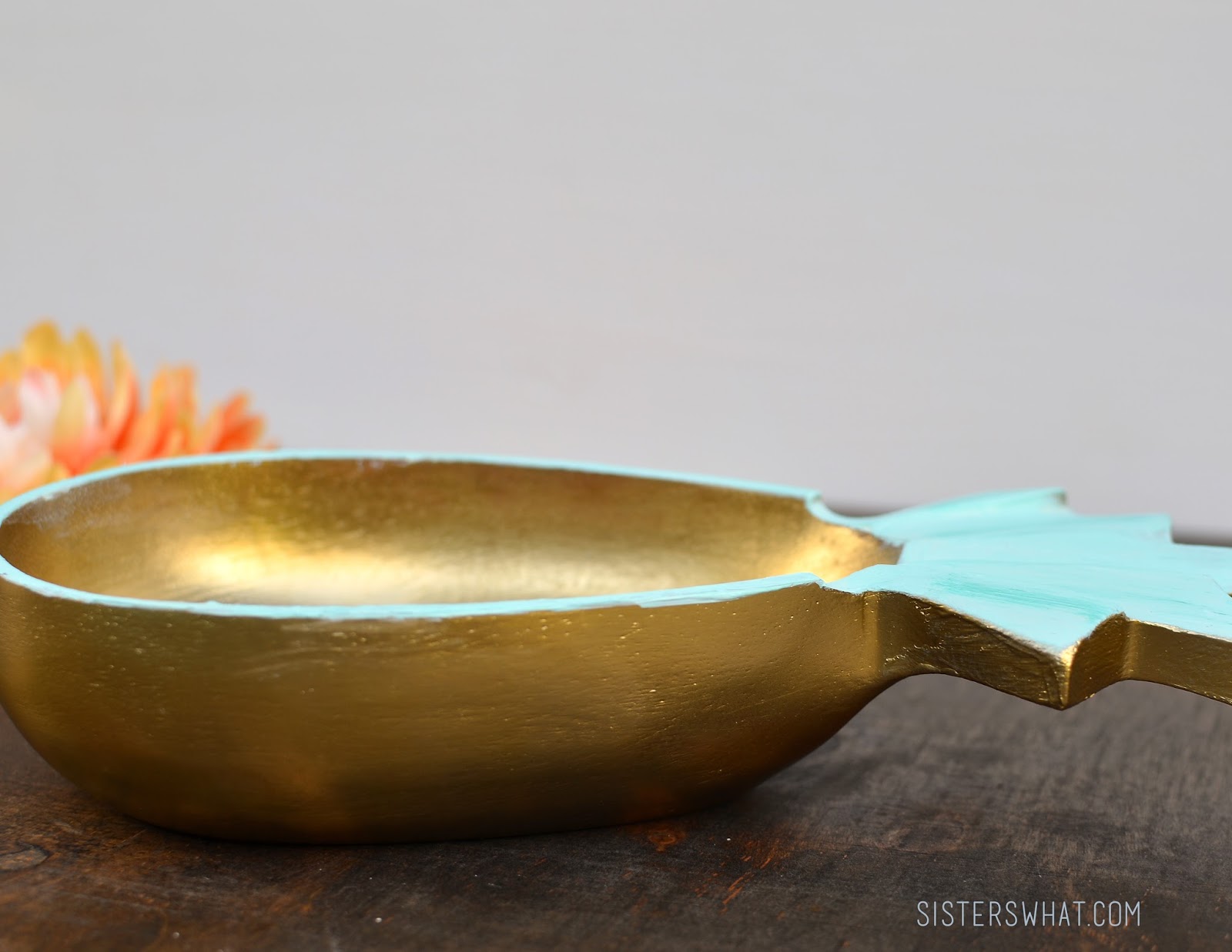 Mint and Gold Pineapple Bowl Revived Pinterest Challenge June