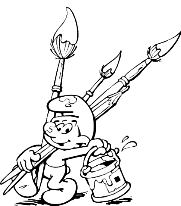 smurfs coloring pages free - photo #35