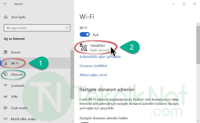 Ağ Profili Değiştirme