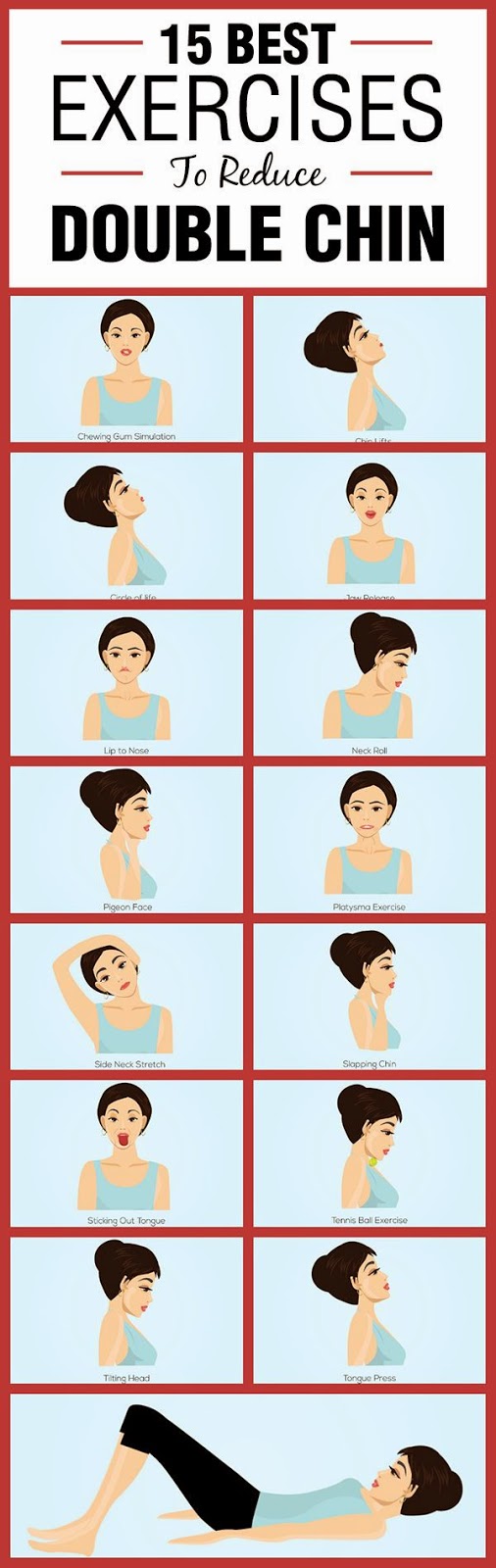How To Get Rid Of A Double Chin 15 Best Exercises To Reduce A Double Chin