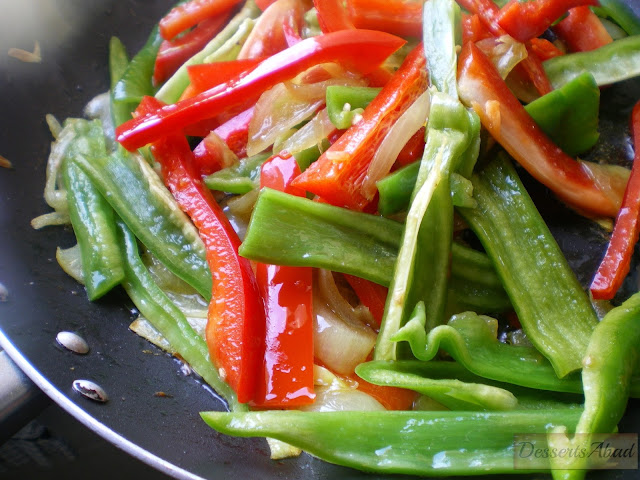 Bacalao a la rotea, sofrito base de verduras