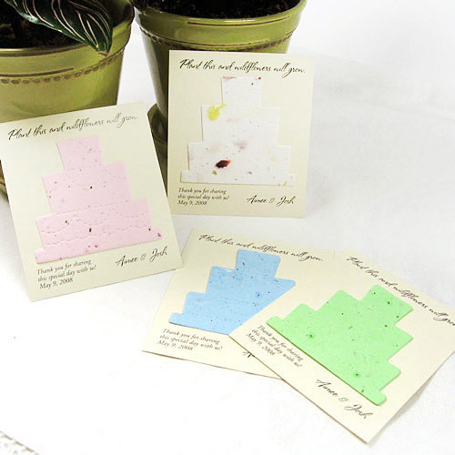 Personalized Plantable Seed Card Favors Unxia