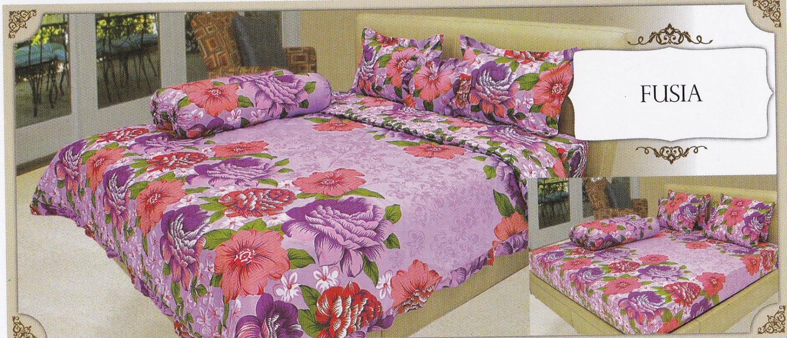 GROSIR ONLINE BEDCOVER LADY ROSE 180 X 200 MURAH