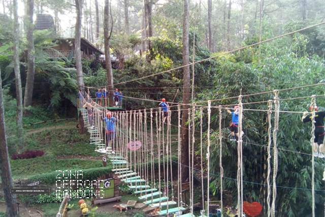 Hanging Bridge Adventure Game Outbound Lembang Bandung Cikole