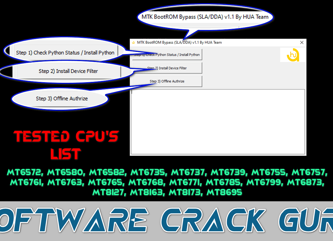 MTK BootROM Bypass v1.1 Released Free For All Tool By HUA TEAM