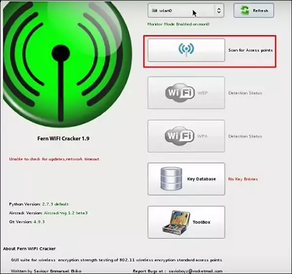 How to install and run Fern WiFi cracker in Kali Linux- access_point-4