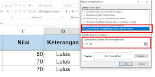 Conditional Formating untuk Arsiran