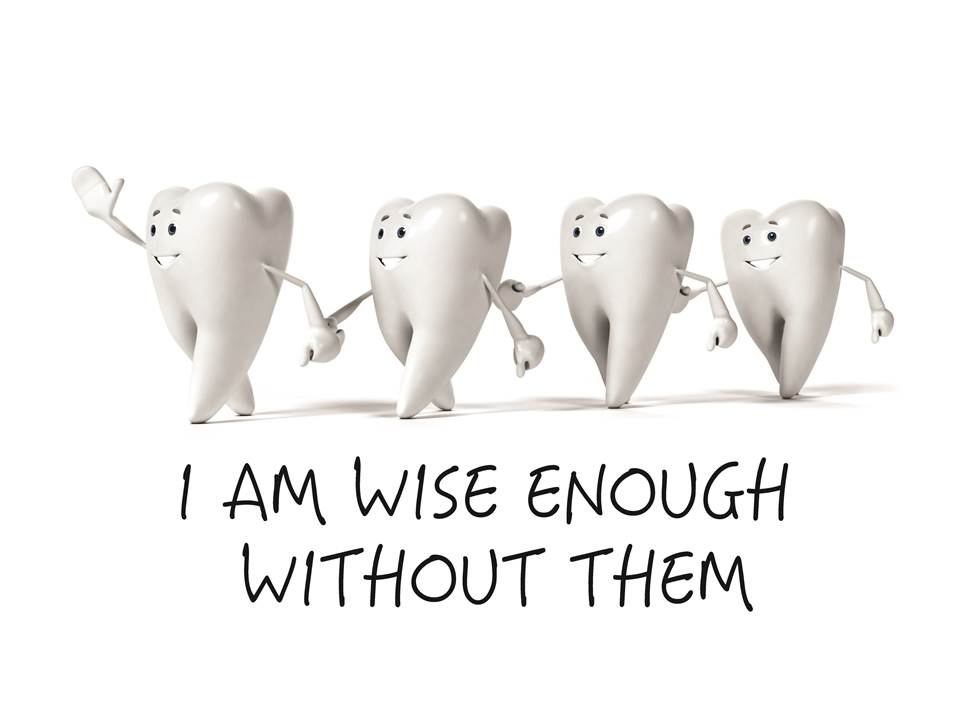 teeth wisdom wise should banner taken enough without them caricature cartoon wrong dentist things position