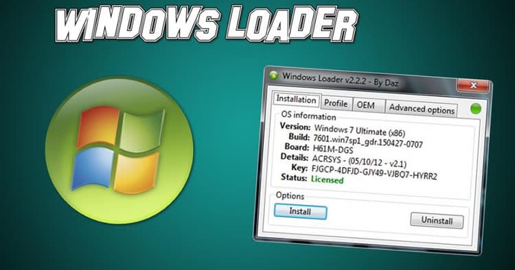 Windows Loader  Active Windowns Cực Đơn Giản